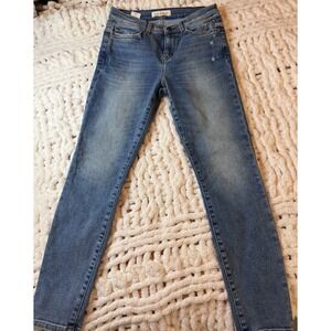 Current‎ Elliott Womens Skinny Jeans Medium Wash Distressed Denim